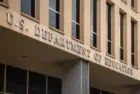 Sign of U.S. Department of Education in Washington D.C.