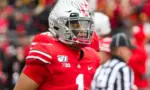 Justin Fields #1 - NCAA Division 1 Football University of Maryland Terrapins Vs. Ohio State Buckeyes on November 11th 2019 at the Ohio State Stadium in Columbus^ Ohio USA