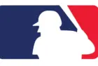 MLB Major League Baseball icon red blue white isolated play us USA Boston Red Sox sport logo vector template sticker famous