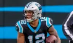 DJ MOORE (12) plays for the Carolina Panthers against the visiting Seattle Seahawks at Bank Of America Stadium in Charlotte^ NC. November 25^ 2018