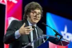 President of Argentina Javier Milei speaks during CPAC Conference 2024 at Gaylord National Resort Convention Center in Washington DC on February 24^ 2024