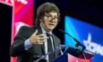 President of Argentina Javier Milei speaks during CPAC Conference 2024 at Gaylord National Resort Convention Center in Washington DC on February 24^ 2024