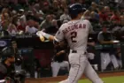 Alex Bregman infielder for the Houston Astros at Chase Field in Phoenix^Arizona USA May 4^2018.