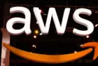 Large AWS sign. Amazon Web Services (AWS) is a subsidiary of Amazon that provides on-demand cloud computing platforms for its customers - Las Vegas^ Nevada^ USA - December 3^ 2019