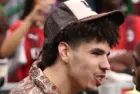 LaMelo Ball at soccer game (AC Milan vs Hellas Verona)^ Serie A Tim 2022-2023 day38 San Siro Stadium. Italy^ Milan^ june 3 2023