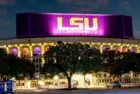 Tiger Stadium at Louisiana State University (LSU) at night Baton Rouge^ LA^ USA - 09.16.2024