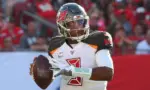 Nov 10^ 2019; Tampa^ FL USA; Tampa Bay Buccaneers quarterback Jameis Winston (3) scrambles for yardage during an NFL game.