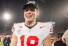 Ohio State quarterback Will Howard #18 is seen after winning the 2025 Rose Bowl game against Oregon Wednesday^ Jan. 1^ 2024^ in Pasadena^ Calif.