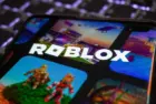 Roblox game application displayed on mobile device