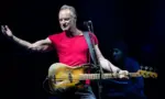 STING performs in front of thousands of people on the stage of the Lucca summer festival in Piazza Napoleone in Lucca LUCCA^ ITALY - JULY 29^ 2019