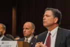 Former FBI Director James Comey testifies in front of the Senate Intelligence Committee during hearing in the Hart Senate Office building Washington DC^ USA^ June 8^ 2017