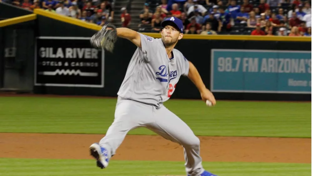 Clayton Kershaw pitcher for the Los Angeles Dodgers at Chase Field in Phoenix Arizona USA April 3^2018.