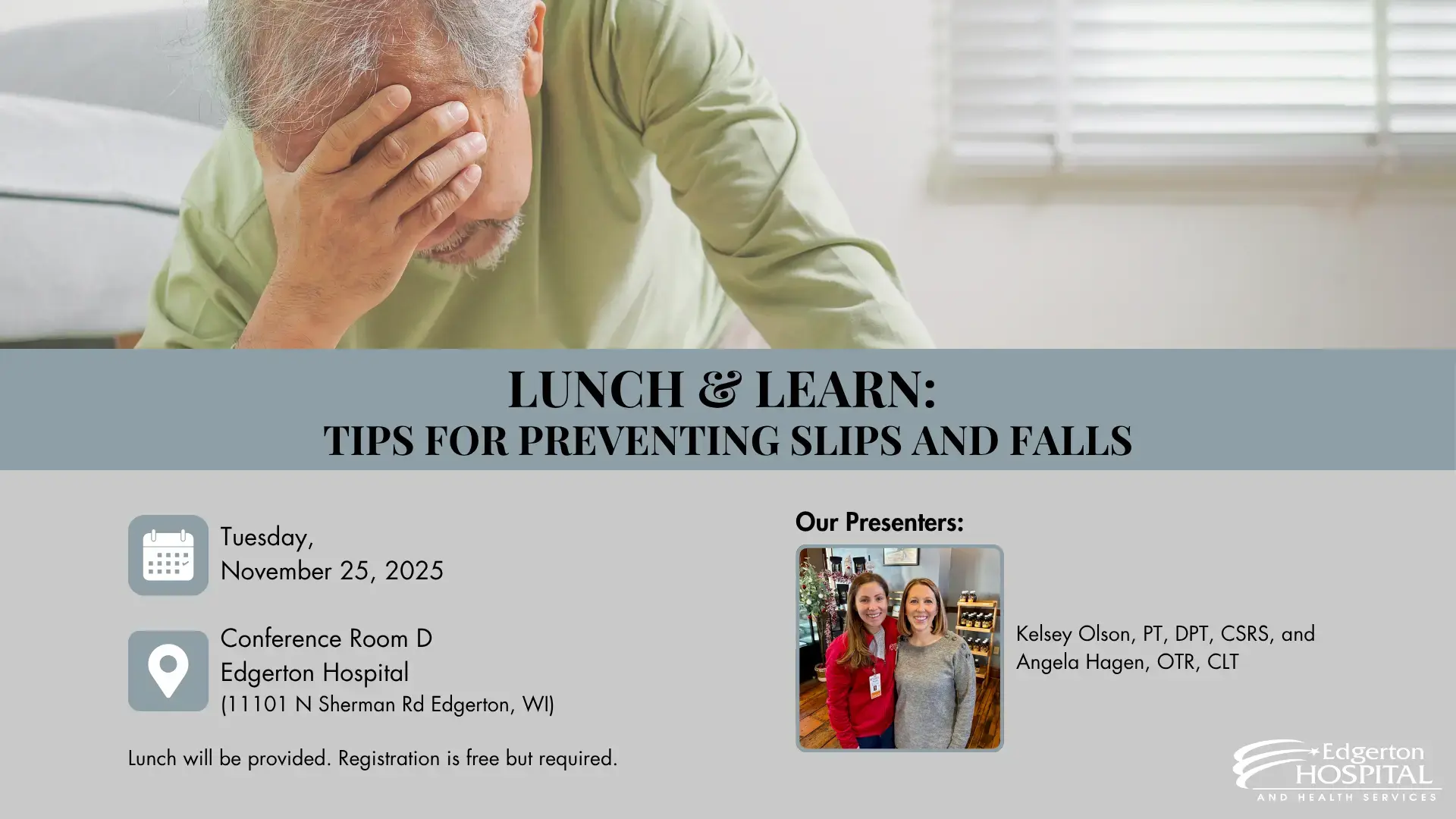 Lunch & Learn: Tips for Preventing Slips and Falls