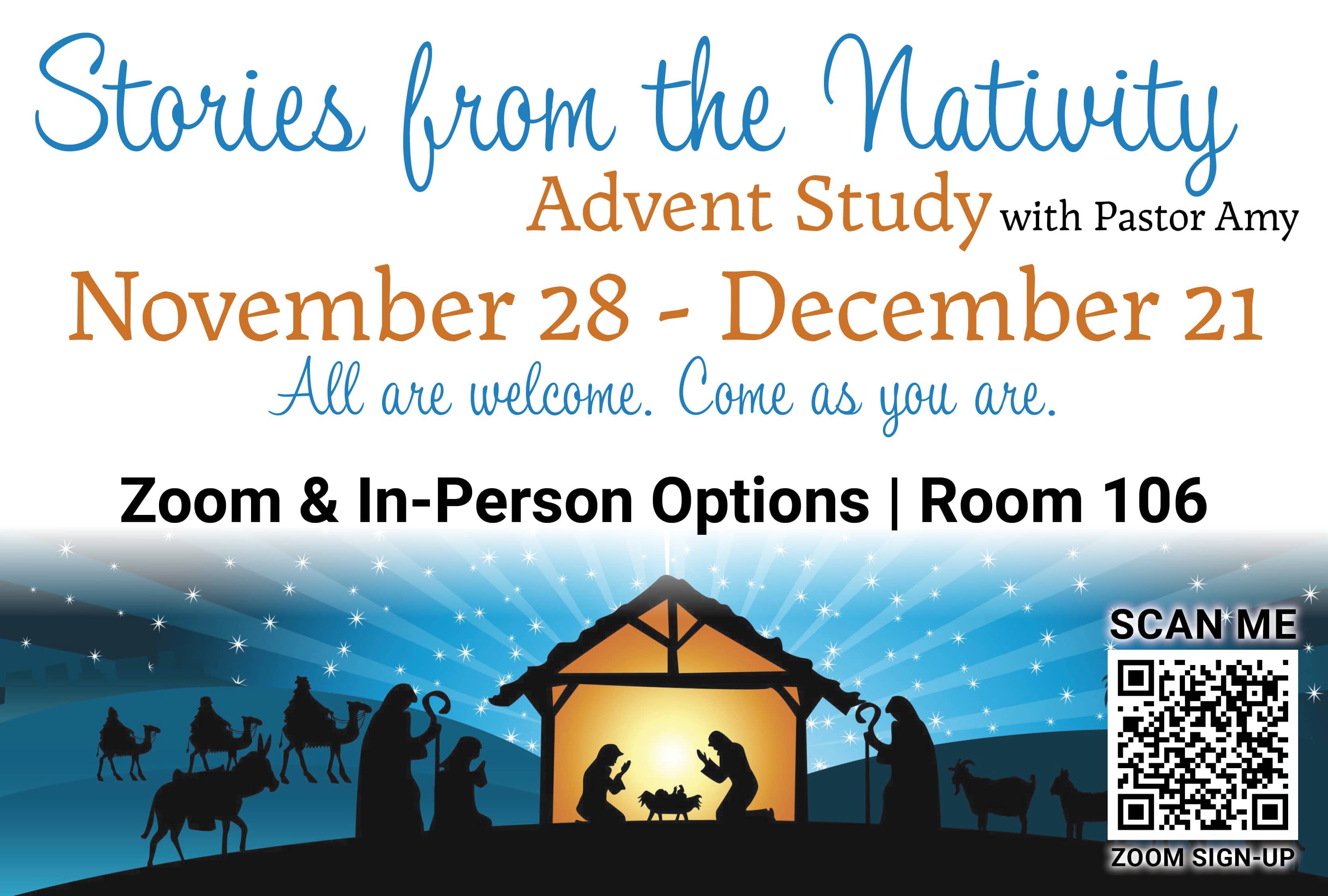 Join us for an InPerson Advent Study Stories of the Nativity WWHG