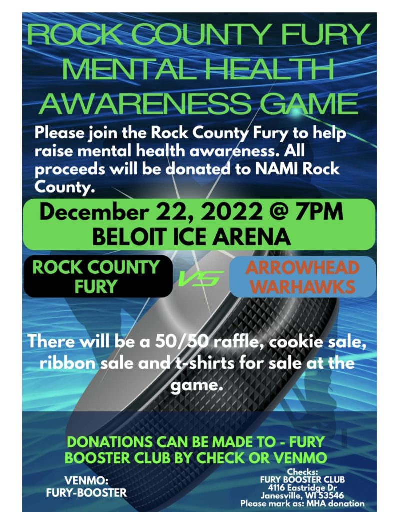 Rock County Fury Mental Health Awareness Game WWHG 105.9 The HOG