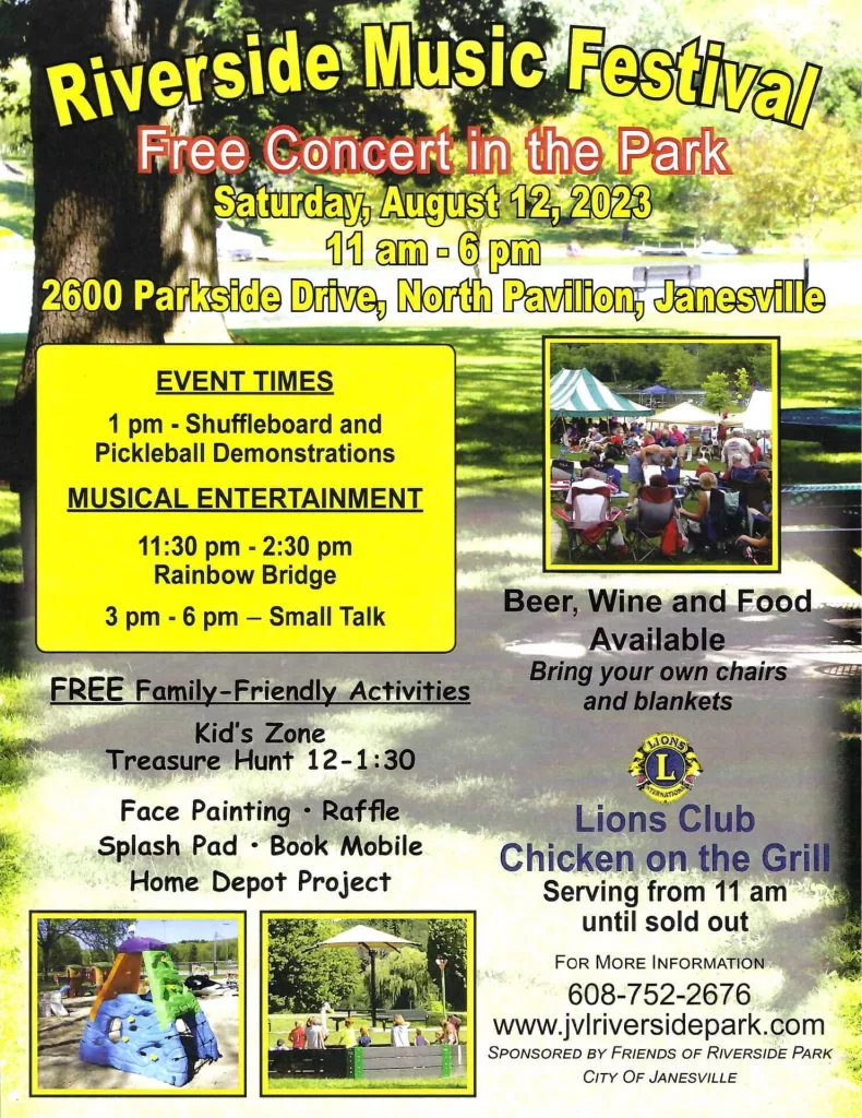 Riverside Park Music Festival is August 12th WWHG 105.9 The HOG