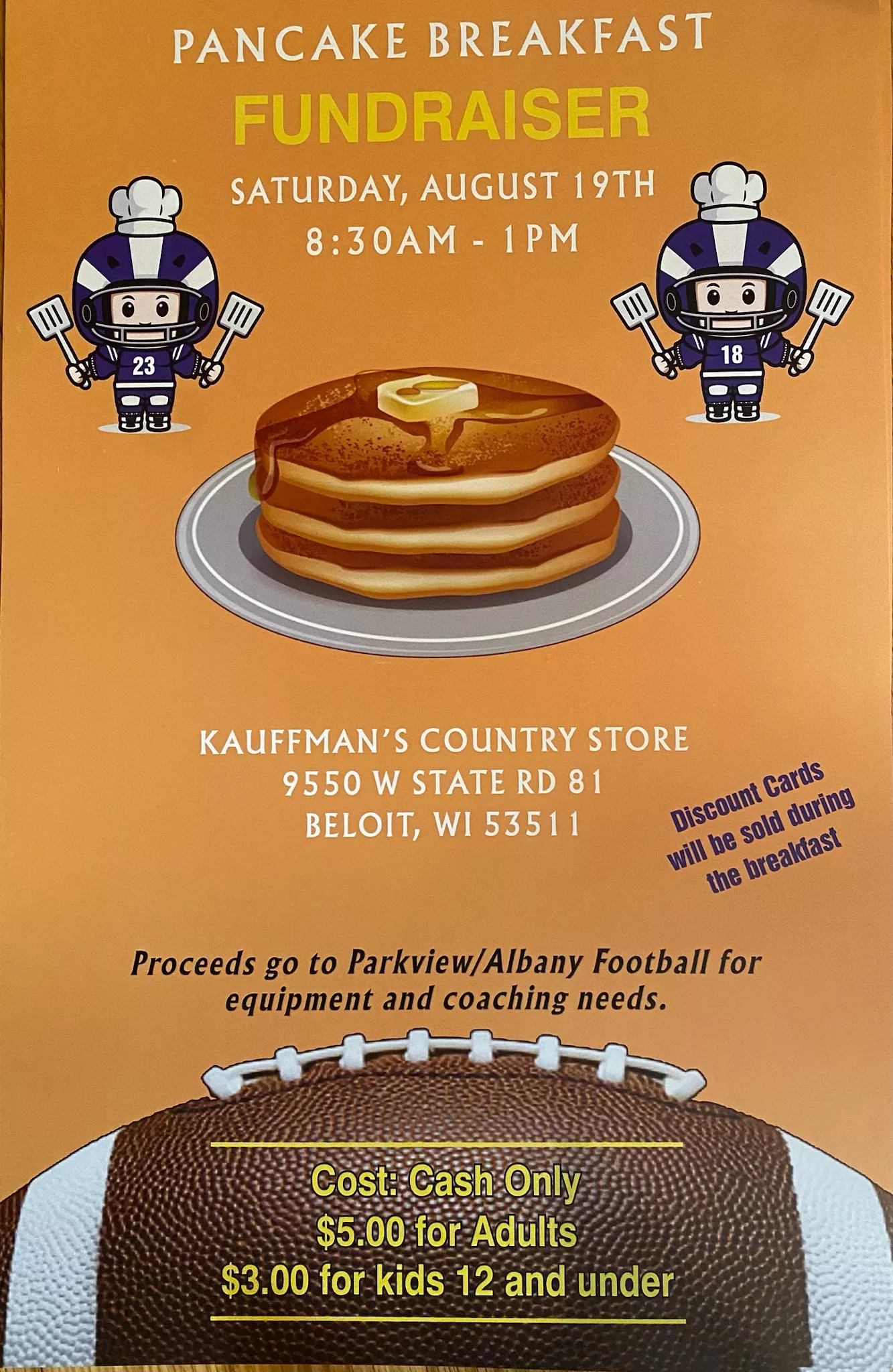 ParkviewAlbany Football Pancake Breakfast Fundraiser WWHG 105.9
