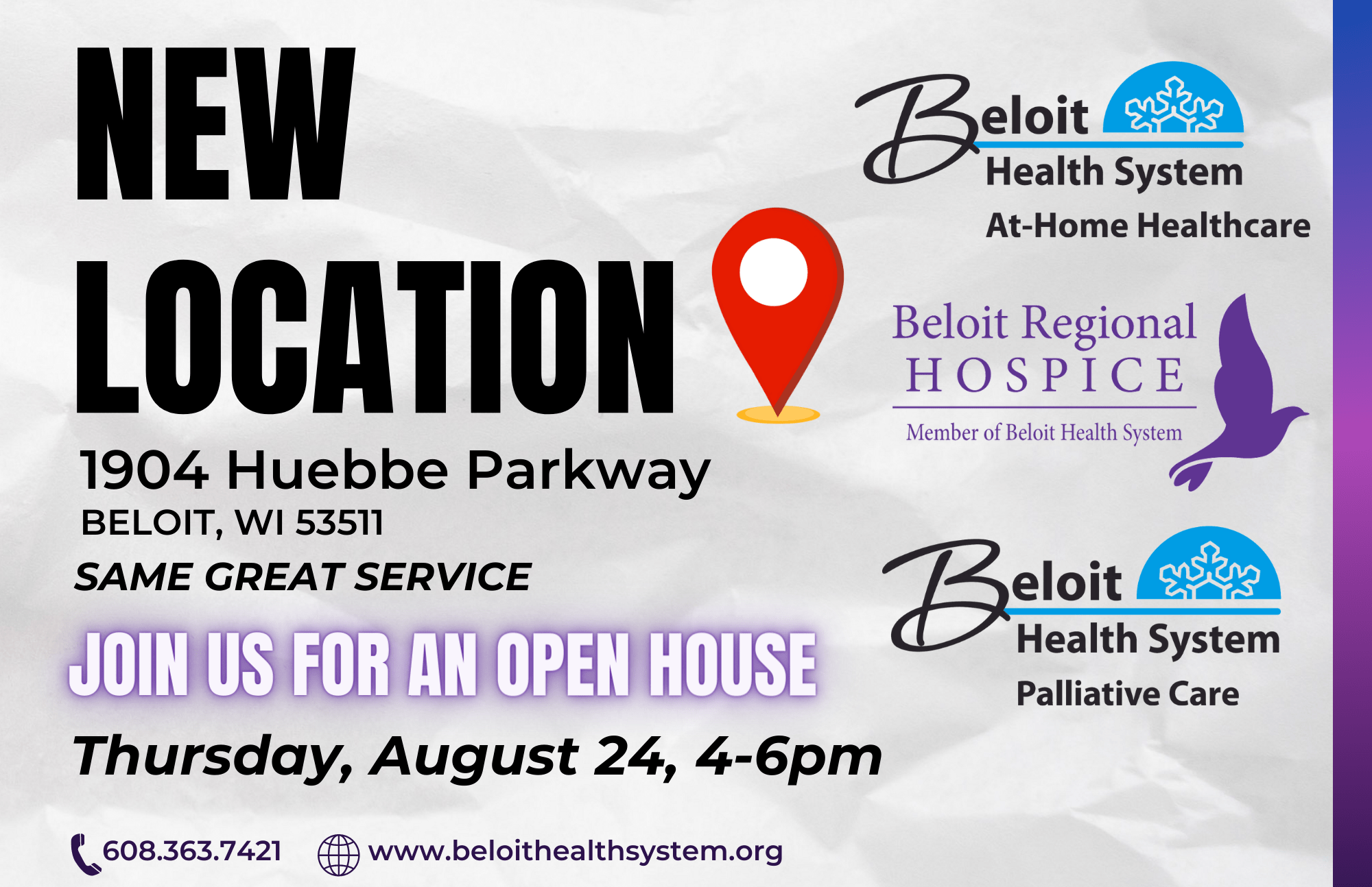Beloit Regional Hospice, AtHome Health, & Palliative Care New Location