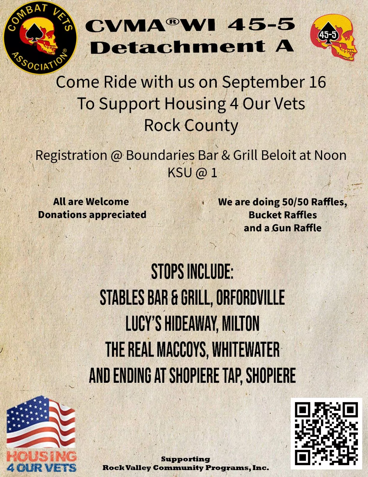 Combat Veterans Motorcycle Association Ride to Support Housing for Our