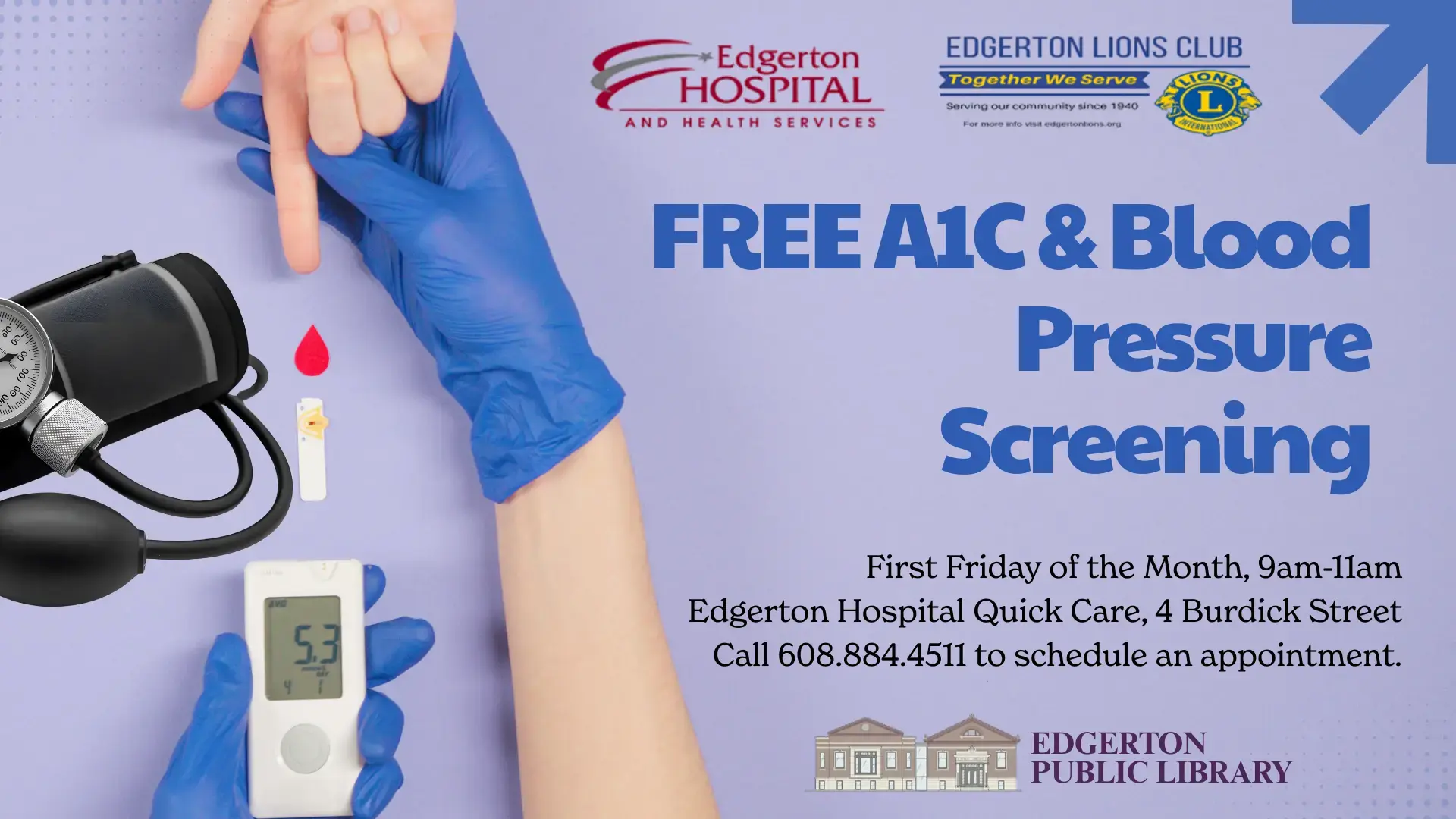 Free A1C & Blood Pressure Screening