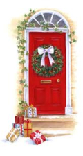 Christmas Door Decoration Clipart
