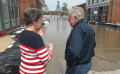 CLARKSVILLE MAYOR JO ANNE SMILEY AND GOV. MIKE PARSON