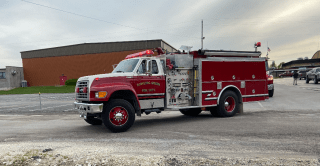 The Bowling Green Fire Department on parade for 2020 graduates