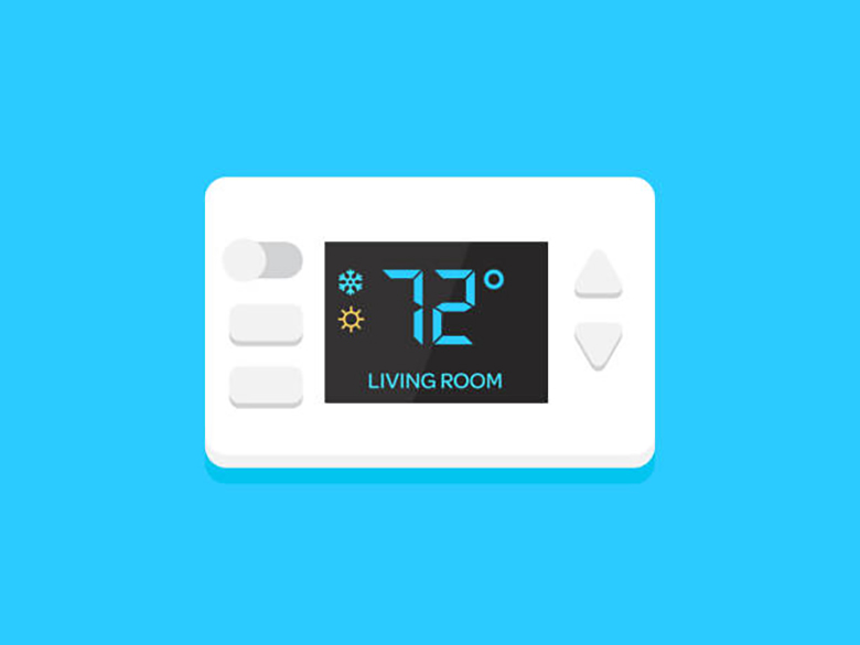 digital-modern-thermostat-flat-design-vector-illustration