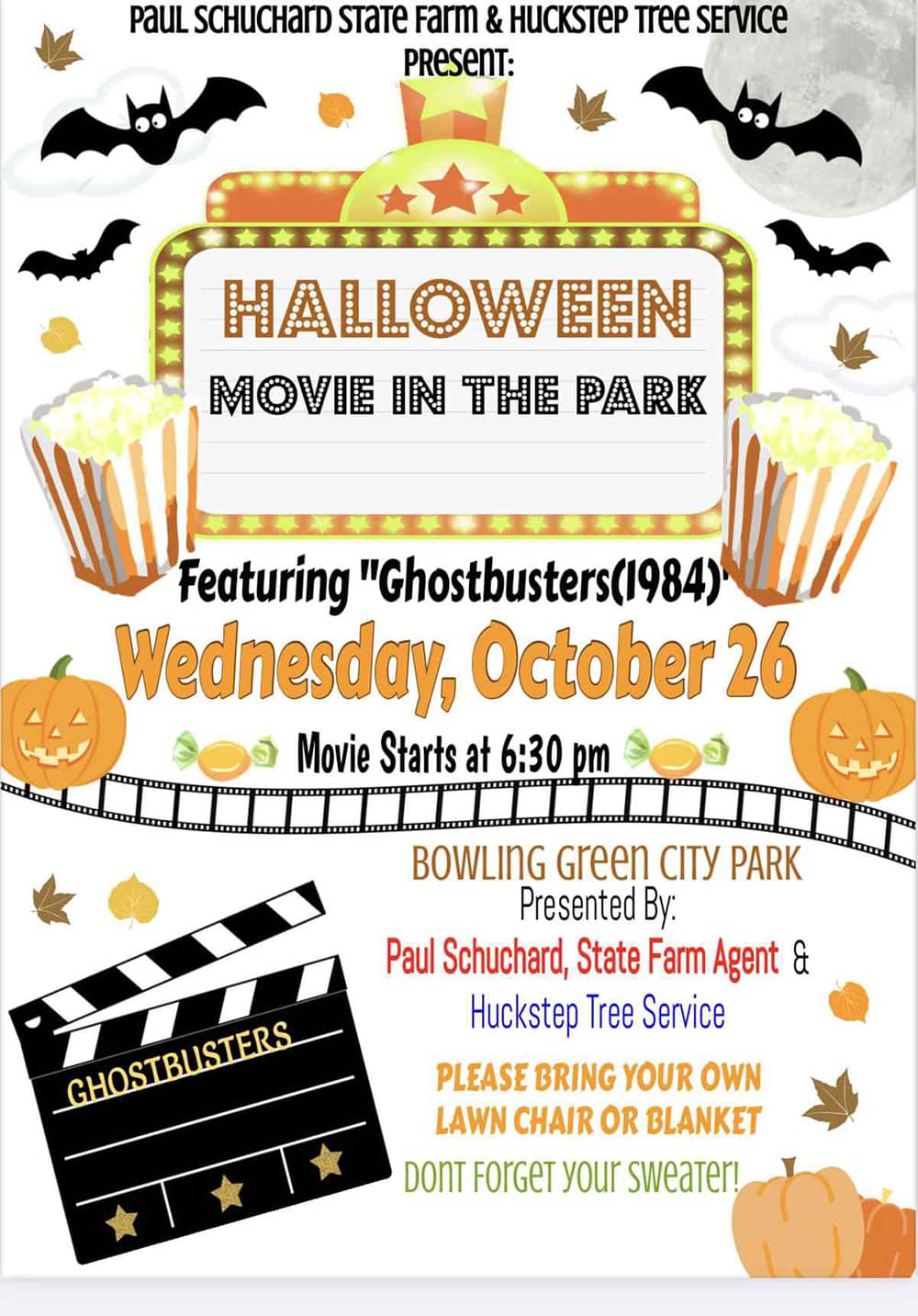 Bowling Green Halloween Movie in The Park Eagle102