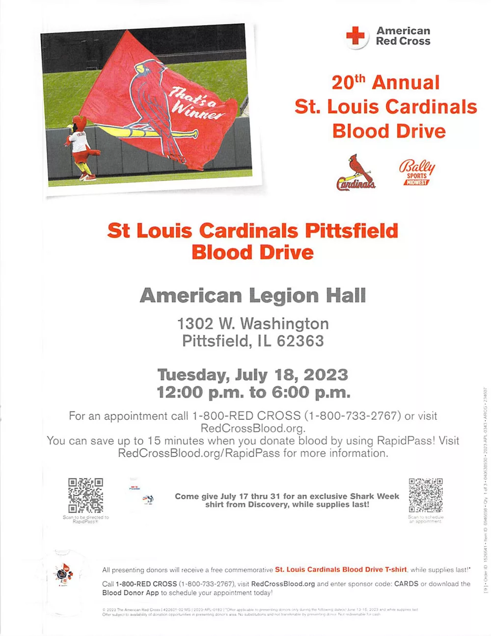 Blood Drive  St. Louis Cardinals