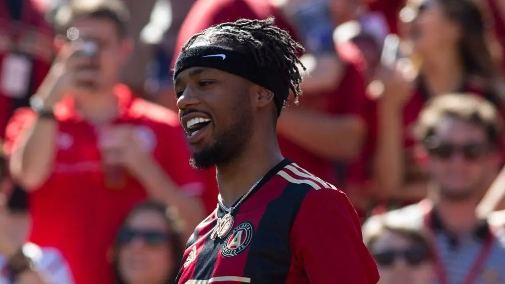 shutterstock_688149103-1557912 Music Producer Metro Boomin attended the MLS Atlanta United Hosted Orlando City on Saturday 29th^ 2017 at the Georgia Tech campus Bobby Dodd Stadium in Atlanta^ Georgia - USA