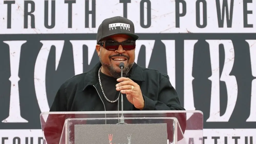 Ice Cube at a ceremony honoring actor^ rapper Ice Cube with hand and foot prints at the TCL Chinese Theatre IMAX. LOS ANGELES^ CA - APRIL 15^ 2025