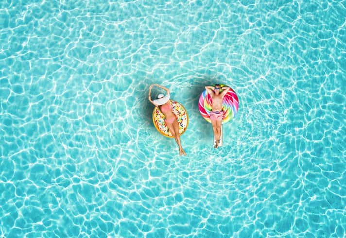 floaters in swimming pool