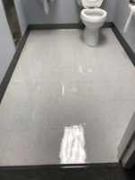 sample of bathroom floors refinished