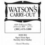 Watson’s Carry Out and Catering