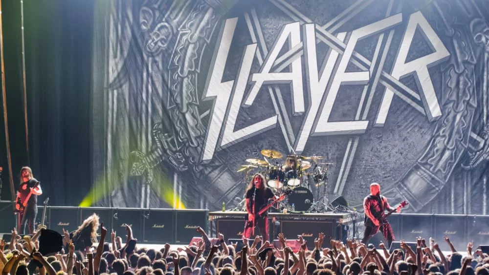 Slayer performing on concert in Arena in Belgrade^ Serbia; July 25th 2013