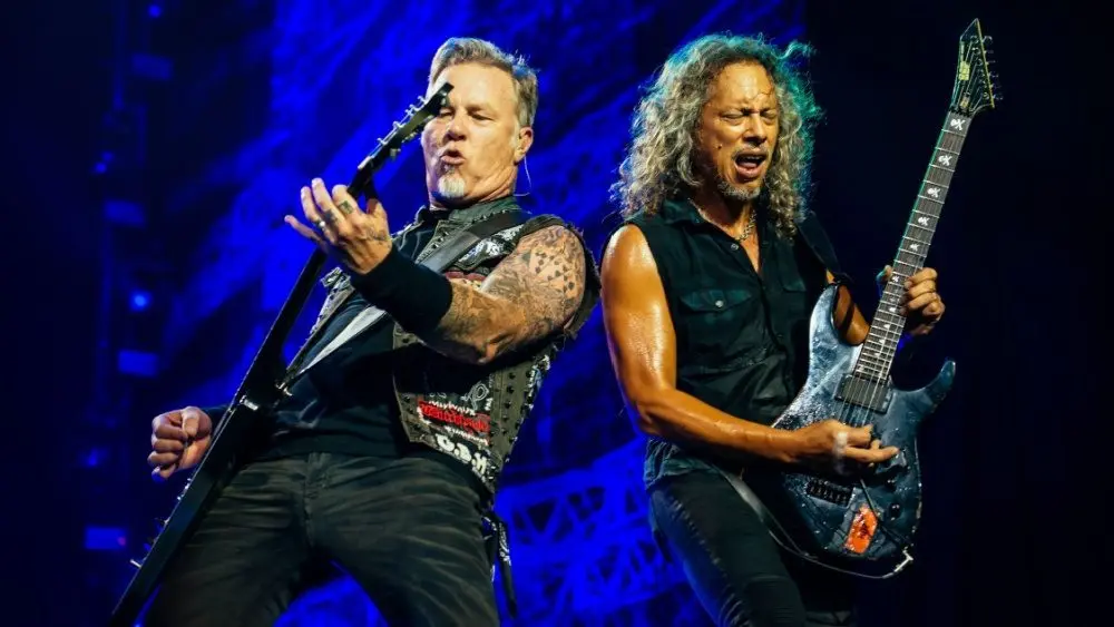 Metallica performing live at Olimpiysky stadium on April 24^ 2010 in Moscow^ Russia