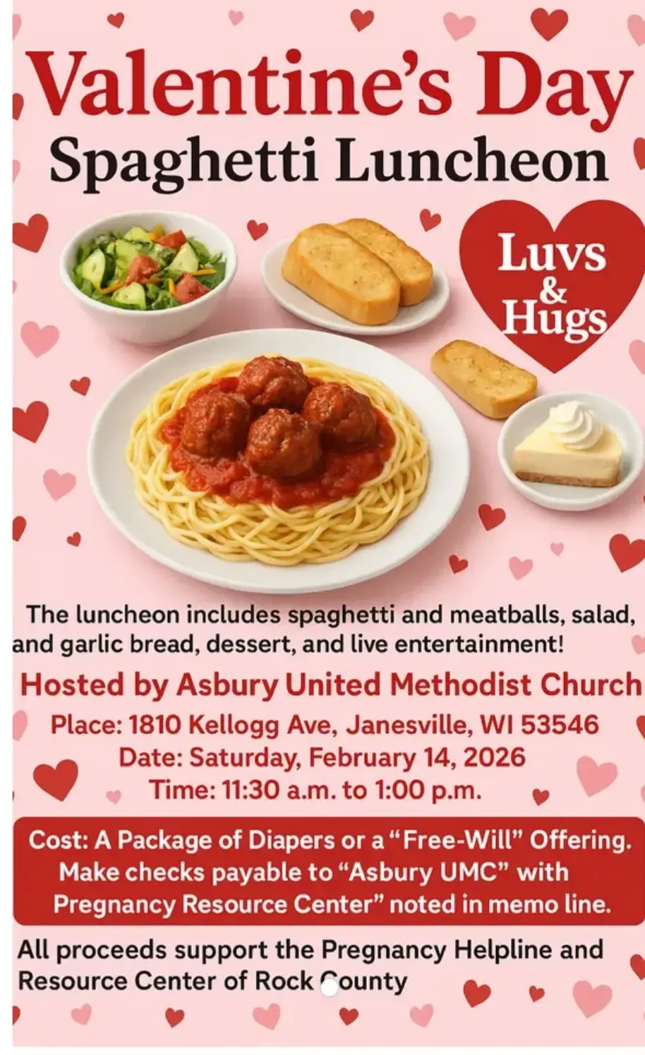 Hugs & Luvs Spaghetti Luncheon