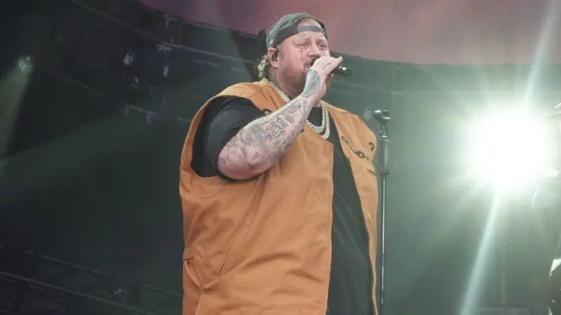 Jelly Roll preparing for performance at the Global Citizen Festival 2024. New York^ USA - September 28^ 2024