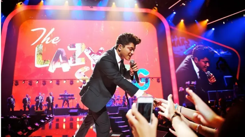Bruno Mars performs at the inaugural iHeartRadio Music Festival at the MGM Grand Garden Arena. Las Vegas^ NV^ USA: September 23^ 2011