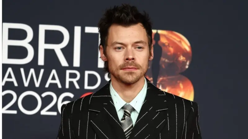 Harry Styles attends The BRIT Awards 2026 at Co-op Live on February 28^ 2026 in Manchester^ England.
