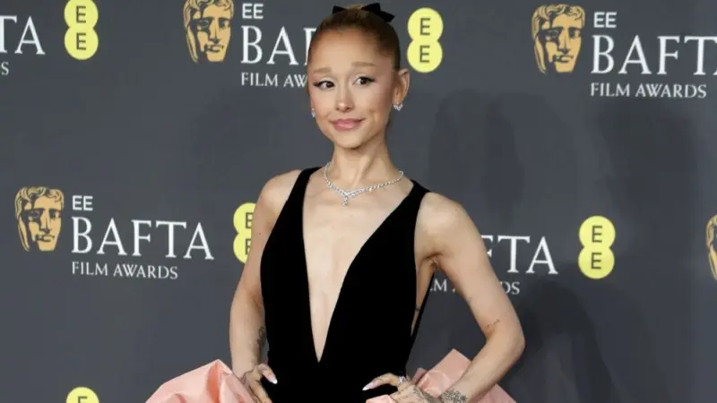 Ariana Grande attends the 2025 BAFTA Film Awards at The Royal Festival Hall in London^ England. London^ United Kingdom - February 16^ 2025
