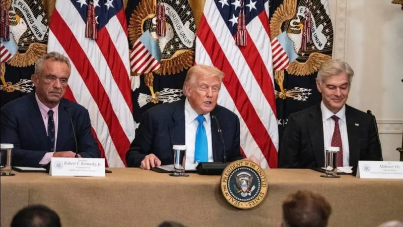President Donald J trump delivers remarks on Making Health Technology Secretary Robert F. Kennedy^ Jr^ Dr. Oz in Washington DC on july 30th 2025