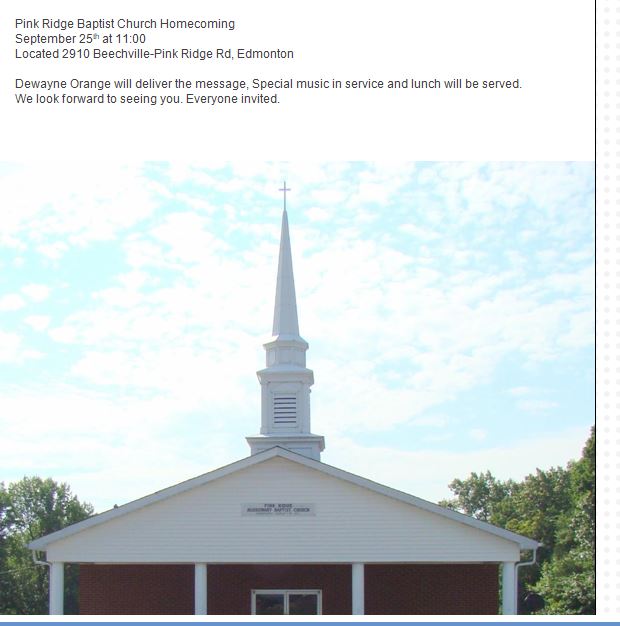 Pink Ridge Baptist Church | WCLU Radio