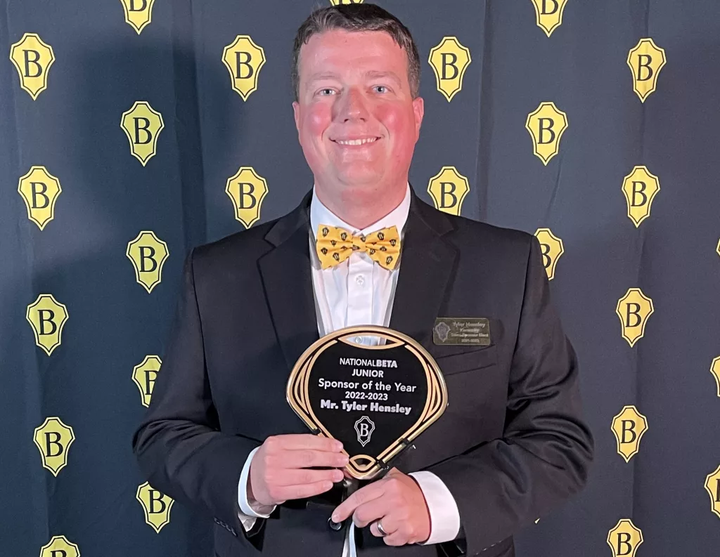 Tyler Hensley honored as National Beta