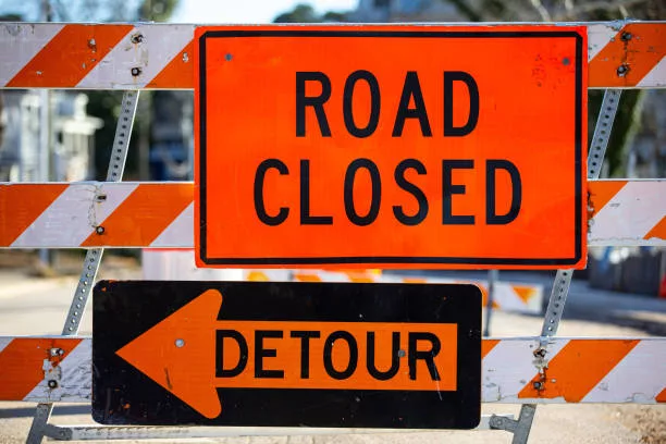 Temporary intersection closure and detour planned