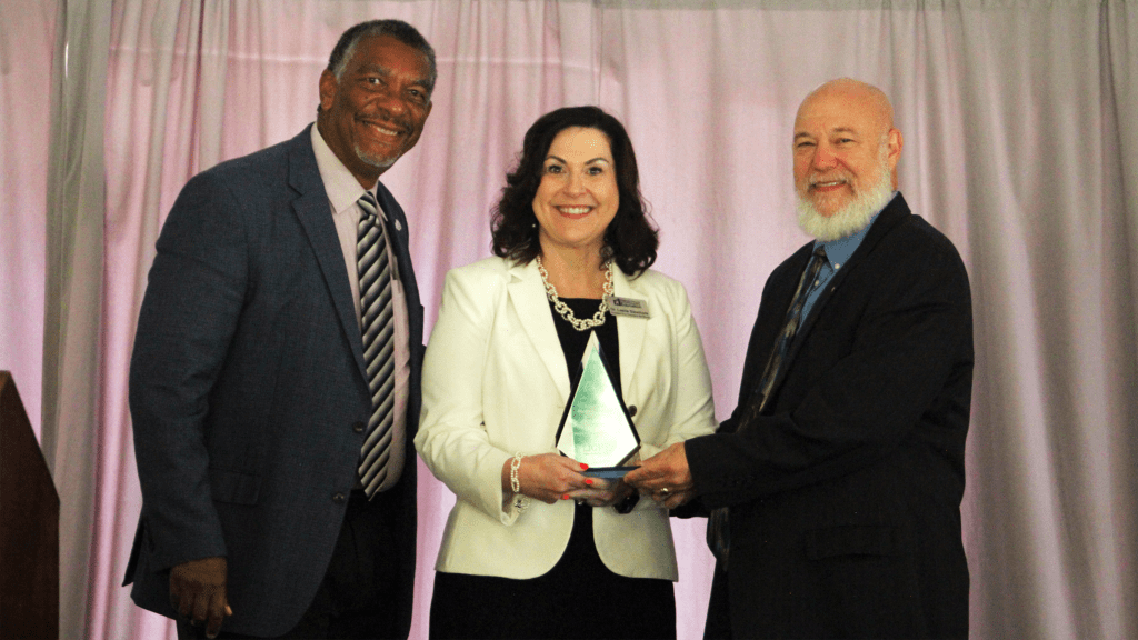 President Thompson, Dr. Leslie Sizemore and Sec. Eric Friedlander
