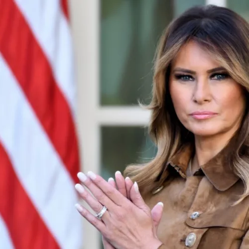 former-First Lady Melania Trump in the Rose Garden of the White House. WASHINGTON^ DC - NOVEMBER 26^ 2019: