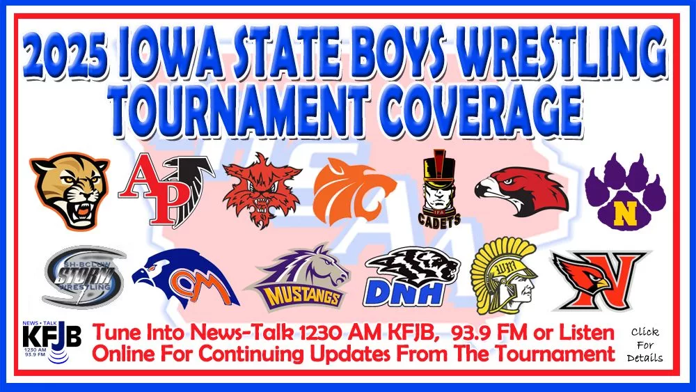 2025 Iowa State Boys Wrestling Tournament NewsTalk 1230 KFJB