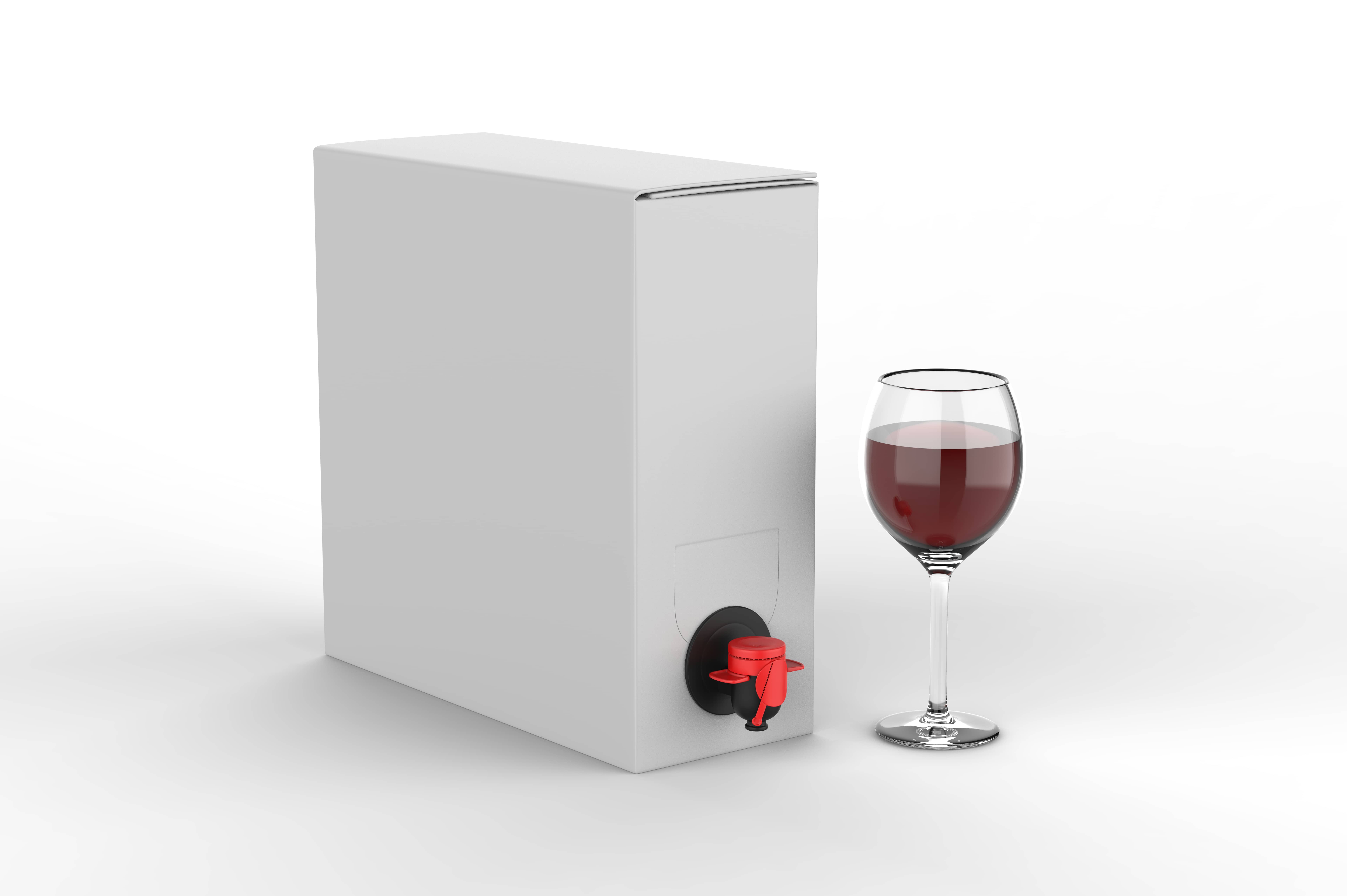 blankpaperhardboxwinedispenserwithatapfor